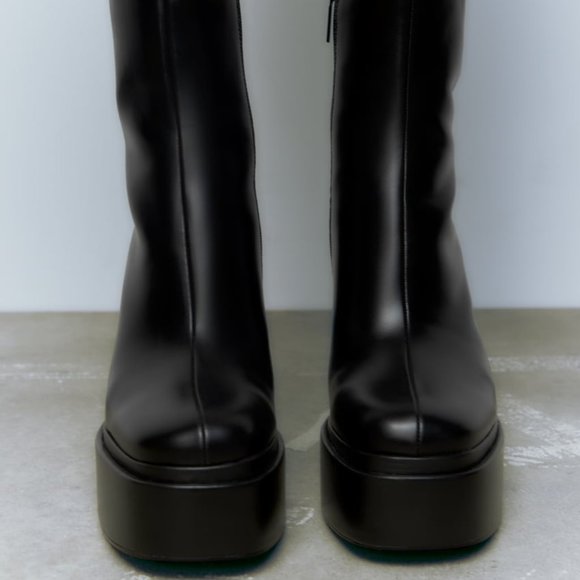 ZARA 2022 PLATFORM ANKLE BOOTS - Picture 2 of 8